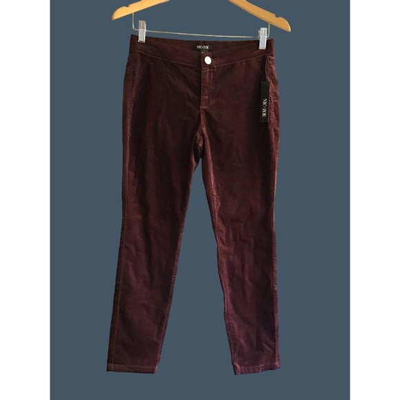 NIC & ZOE - WOMENS WINTERBERRY CORDUROY 70% COTTON MID-RISE SKINNY PANTS SIZE 2P - Picture 1 of 7
